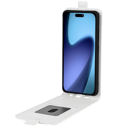 Apple iPhone Air Texture Vertical Flip Leather Wallet Case with Card Slot, PU TPU Shockproof Protective Cover, Anti-Drop Magnetic Folio Phone Case