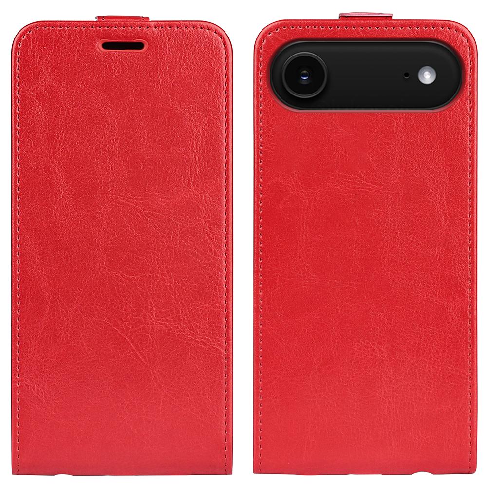 Apple iPhone Air Texture Vertical Flip Leather Wallet Case with Card Slot, PU TPU Shockproof Protective Cover, Anti-Drop Magnetic Folio Phone Case