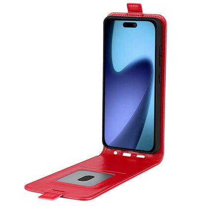 Apple iPhone Air Texture Vertical Flip Leather Wallet Case with Card Slot, PU TPU Shockproof Protective Cover, Anti-Drop Magnetic Folio Phone Case