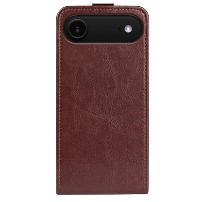 Apple iPhone Air Texture Vertical Flip Leather Wallet Case with Card Slot, PU TPU Shockproof Protective Cover, Anti-Drop Magnetic Folio Phone Case