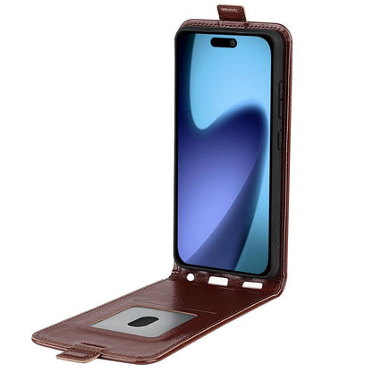 Apple iPhone Air Texture Vertical Flip Leather Wallet Case with Card Slot, PU TPU Shockproof Protective Cover, Anti-Drop Magnetic Folio Phone Case