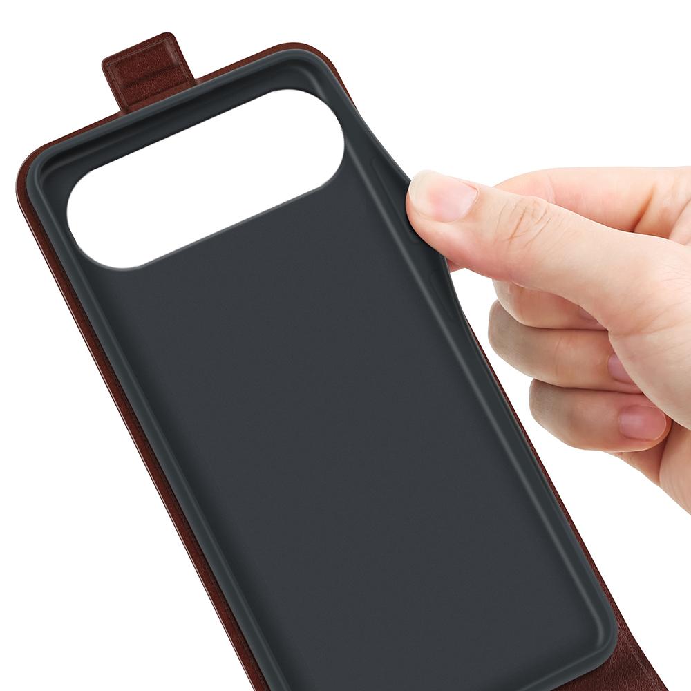 Apple iPhone Air Texture Vertical Flip Leather Wallet Case with Card Slot, PU TPU Shockproof Protective Cover, Anti-Drop Magnetic Folio Phone Case