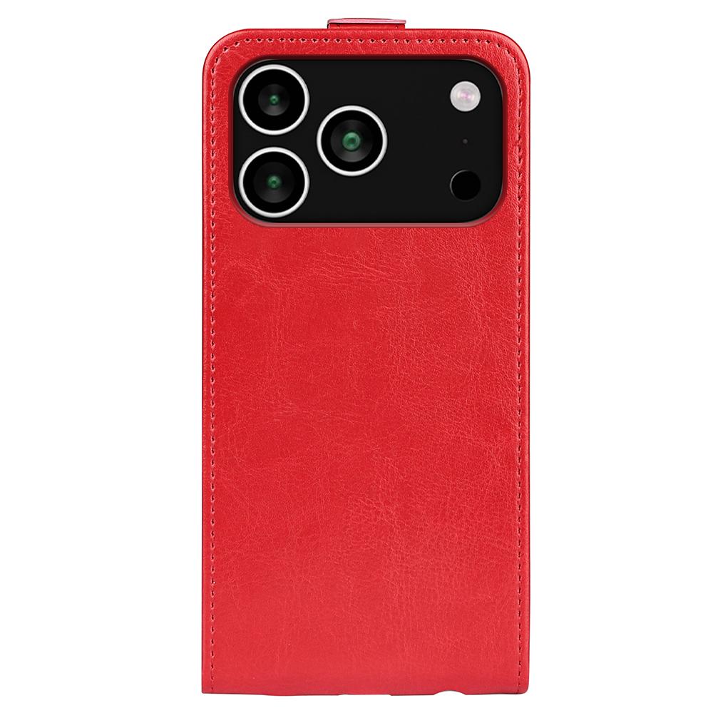 Apple iPhone 17 Pro Max Texture Vertical Flip Leather Wallet Case with Card Slot, PU TPU Shockproof Protective Cover, Anti-Drop Magnetic Folio Phone Case