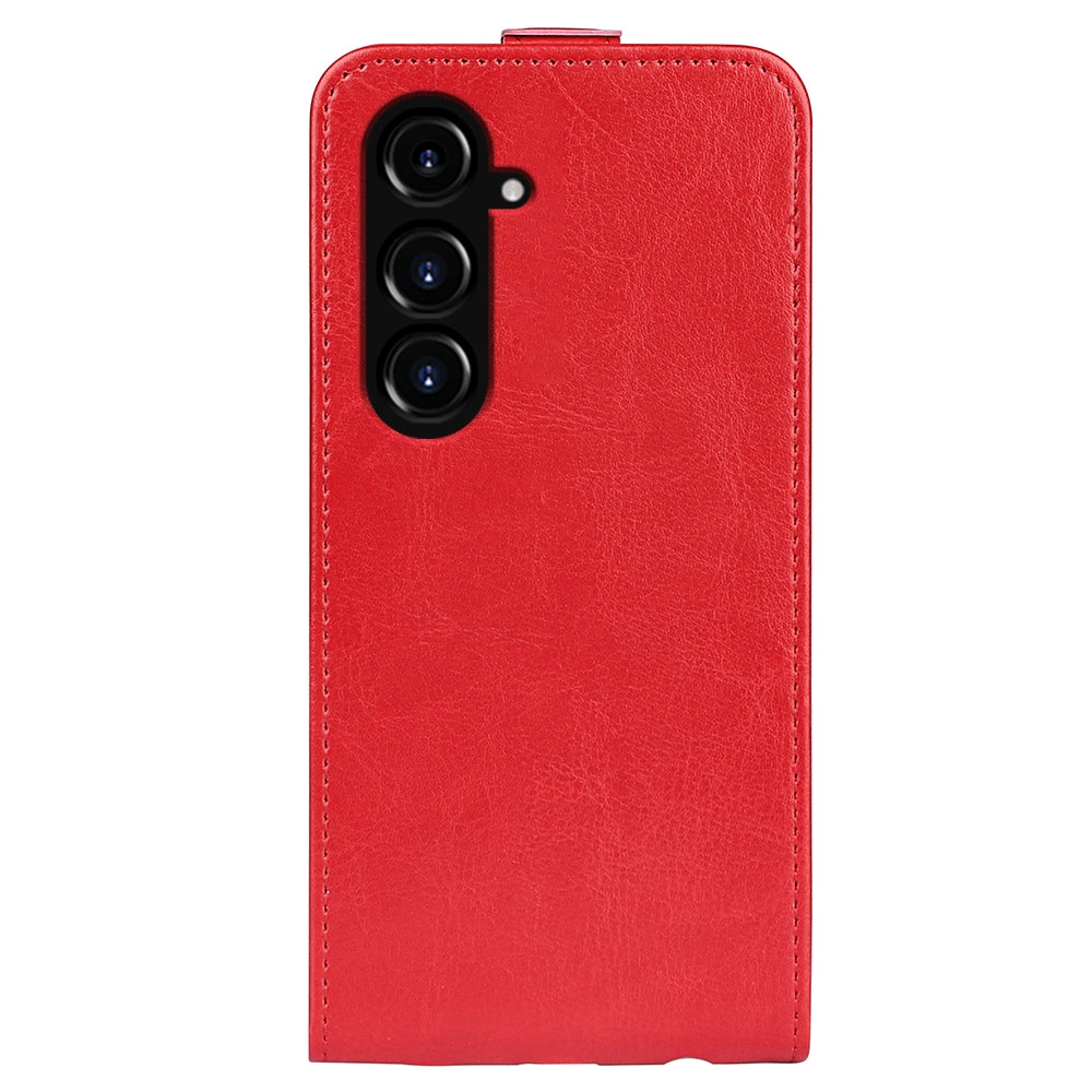 Samsung Galaxy S23 FE 5G Texture Vertical Flip Leather Wallet Case with Card Slot, PU TPU Shockproof Protective Cover, Anti-Drop Magnetic Folio Phone Case