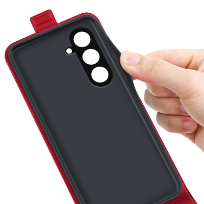 Samsung Galaxy S23 FE 5G Texture Vertical Flip Leather Wallet Case with Card Slot, PU TPU Shockproof Protective Cover, Anti-Drop Magnetic Folio Phone Case