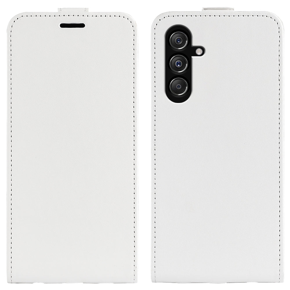 Samsung Galaxy M34 5G Texture Vertical Flip Leather Wallet Case with Card Slot, PU TPU Shockproof Protective Cover, Anti-Drop Magnetic Folio Phone Case