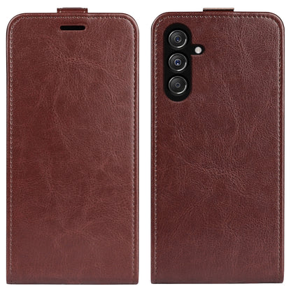 Samsung Galaxy M34 5G Texture Vertical Flip Leather Wallet Case with Card Slot, PU TPU Shockproof Protective Cover, Anti-Drop Magnetic Folio Phone Case