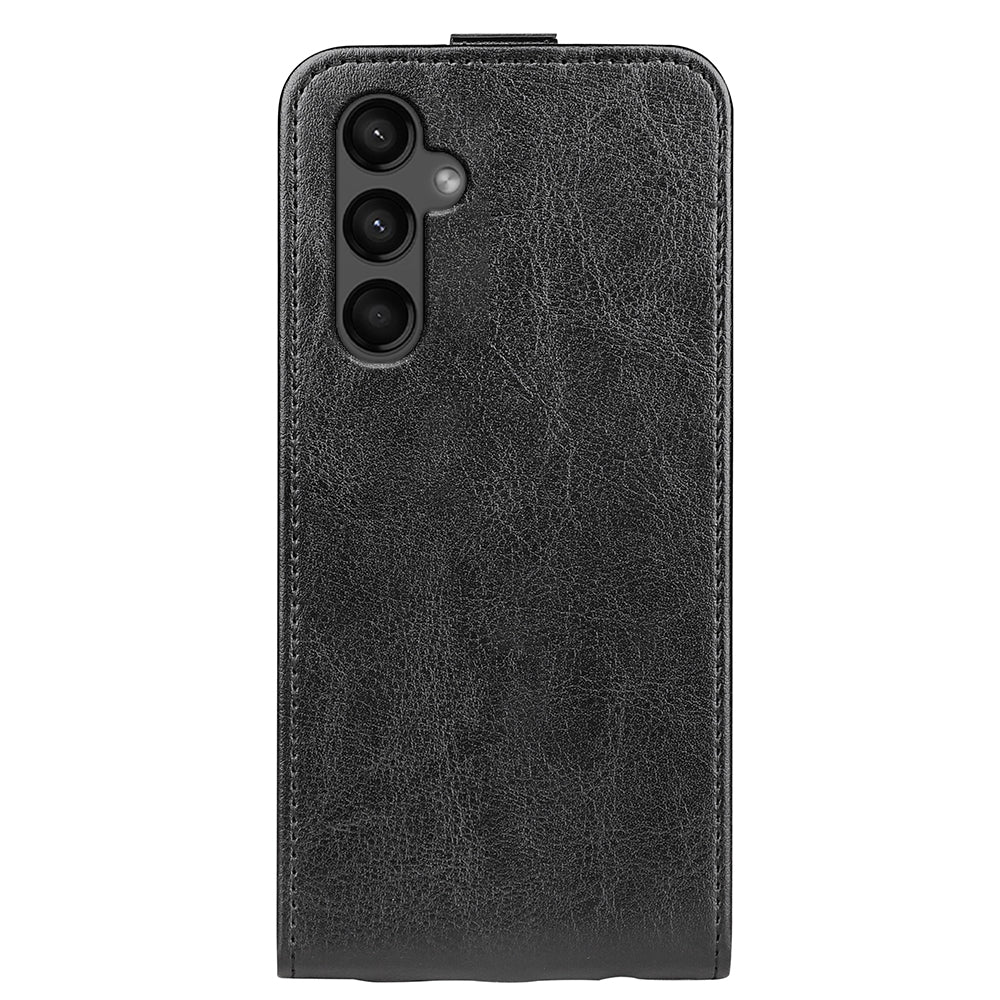 Samsung Galaxy A15 Texture Vertical Flip Leather Wallet Case with Card Slot, PU TPU Shockproof Protective Cover, Anti-Drop Magnetic Folio Phone Case