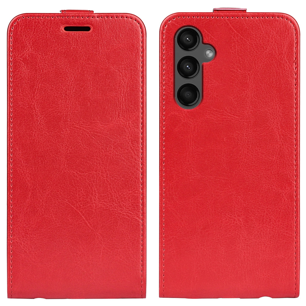 Samsung Galaxy A15 Texture Vertical Flip Leather Wallet Case with Card Slot, PU TPU Shockproof Protective Cover, Anti-Drop Magnetic Folio Phone Case