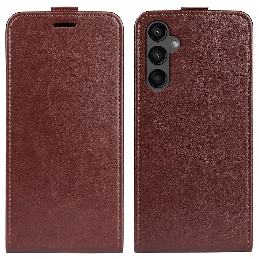 Samsung Galaxy A15 Texture Vertical Flip Leather Wallet Case with Card Slot, PU TPU Shockproof Protective Cover, Anti-Drop Magnetic Folio Phone Case