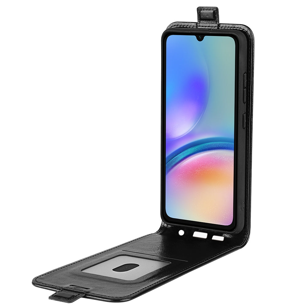 Samsung Galaxy A05s Texture Vertical Flip Leather Wallet Case with Card Slot, PU TPU Shockproof Protective Cover, Anti-Drop Magnetic Folio Phone Case