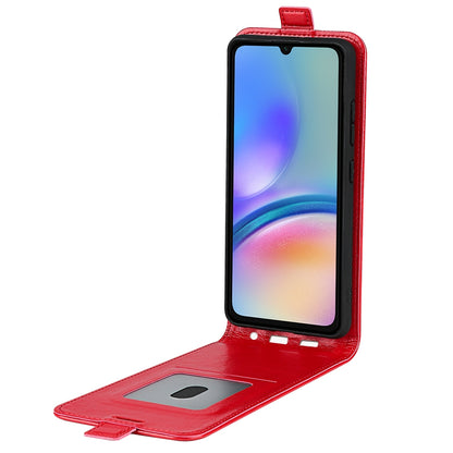 Samsung Galaxy A05s Texture Vertical Flip Leather Wallet Case with Card Slot, PU TPU Shockproof Protective Cover, Anti-Drop Magnetic Folio Phone Case
