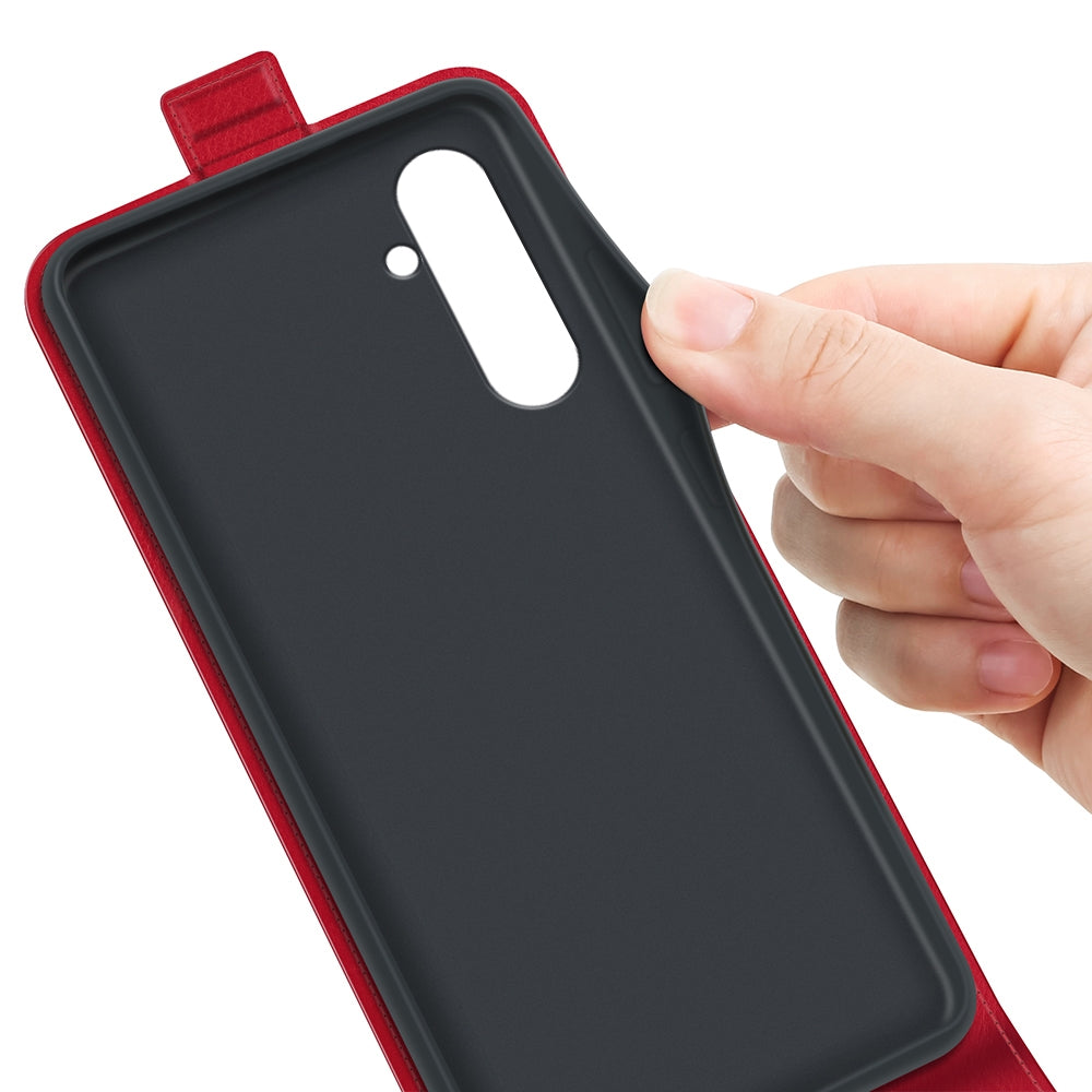 Samsung Galaxy A05s Texture Vertical Flip Leather Wallet Case with Card Slot, PU TPU Shockproof Protective Cover, Anti-Drop Magnetic Folio Phone Case