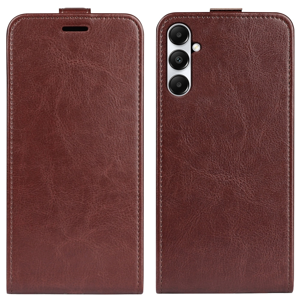 Samsung Galaxy A05s Texture Vertical Flip Leather Wallet Case with Card Slot, PU TPU Shockproof Protective Cover, Anti-Drop Magnetic Folio Phone Case