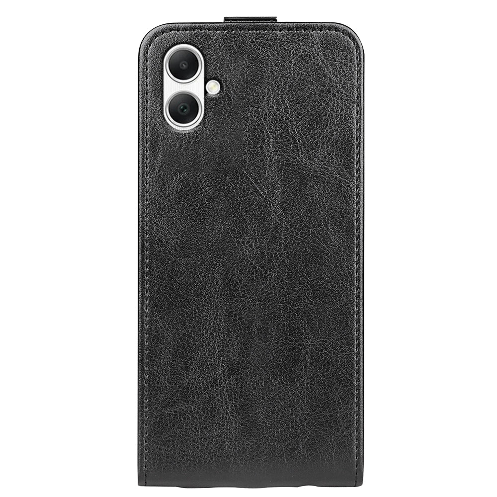 Samsung Galaxy A05 Texture Vertical Flip Leather Wallet Case with Card Slot, PU TPU Shockproof Protective Cover, Anti-Drop Magnetic Folio Phone Case