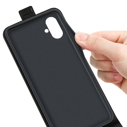 Samsung Galaxy A05 Texture Vertical Flip Leather Wallet Case with Card Slot, PU TPU Shockproof Protective Cover, Anti-Drop Magnetic Folio Phone Case