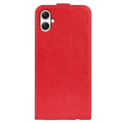 Samsung Galaxy A05 Texture Vertical Flip Leather Wallet Case with Card Slot, PU TPU Shockproof Protective Cover, Anti-Drop Magnetic Folio Phone Case