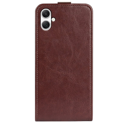 Samsung Galaxy A05 Texture Vertical Flip Leather Wallet Case with Card Slot, PU TPU Shockproof Protective Cover, Anti-Drop Magnetic Folio Phone Case