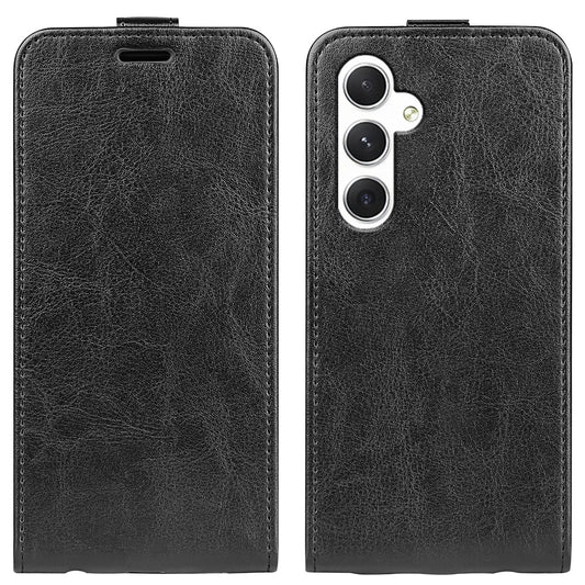 Samsung Galaxy S24 5G Texture Vertical Flip Leather Wallet Case with Card Slot, PU TPU Shockproof Protective Cover, Anti-Drop Magnetic Folio Phone Case