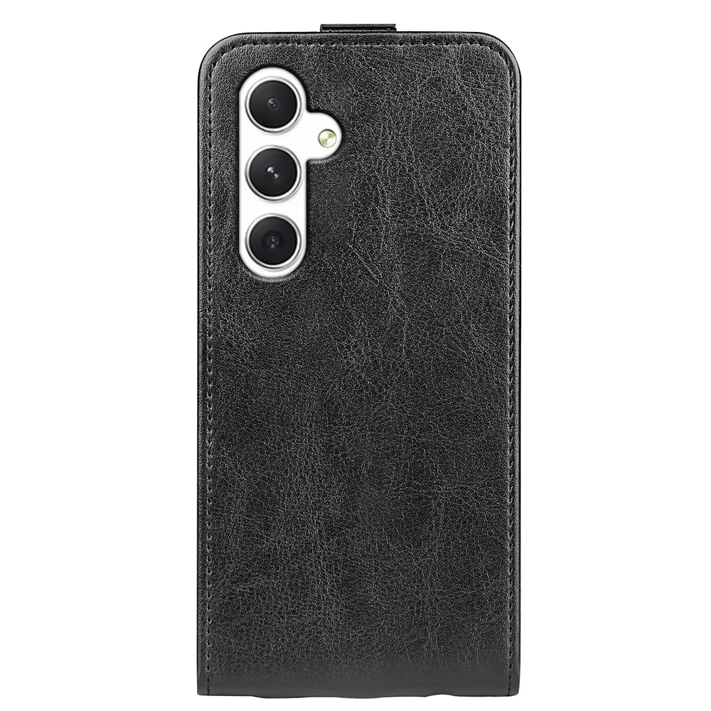 Samsung Galaxy S24 5G Texture Vertical Flip Leather Wallet Case with Card Slot, PU TPU Shockproof Protective Cover, Anti-Drop Magnetic Folio Phone Case