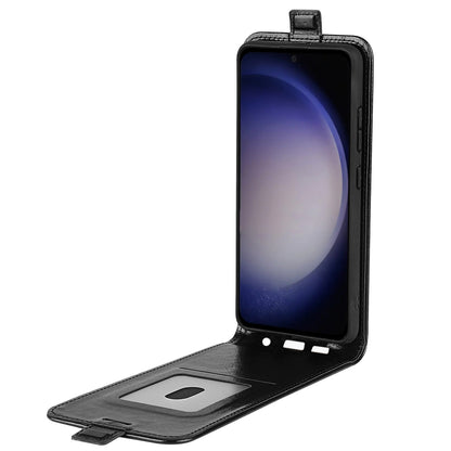 Samsung Galaxy S24 5G Texture Vertical Flip Leather Wallet Case with Card Slot, PU TPU Shockproof Protective Cover, Anti-Drop Magnetic Folio Phone Case