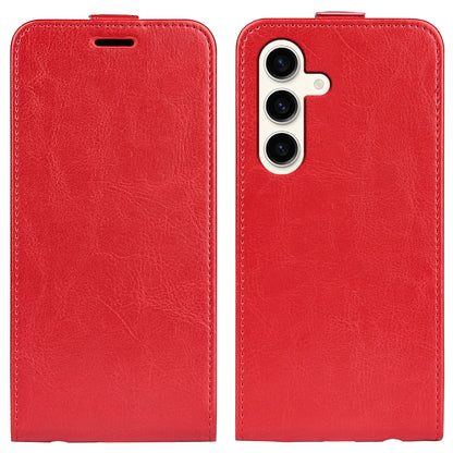 Samsung Galaxy S24 5G Texture Vertical Flip Leather Wallet Case with Card Slot, PU TPU Shockproof Protective Cover, Anti-Drop Magnetic Folio Phone Case