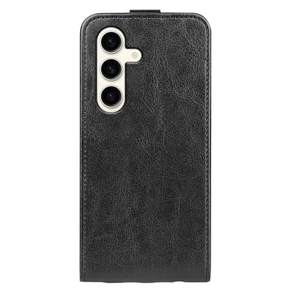 Samsung Galaxy S24+ 5G Texture Vertical Flip Leather Wallet Case with Card Slot, PU TPU Shockproof Protective Cover, Anti-Drop Magnetic Folio Phone Case