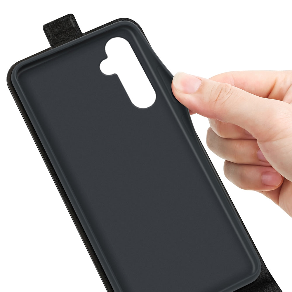 Samsung Galaxy S24+ 5G Texture Vertical Flip Leather Wallet Case with Card Slot, PU TPU Shockproof Protective Cover, Anti-Drop Magnetic Folio Phone Case