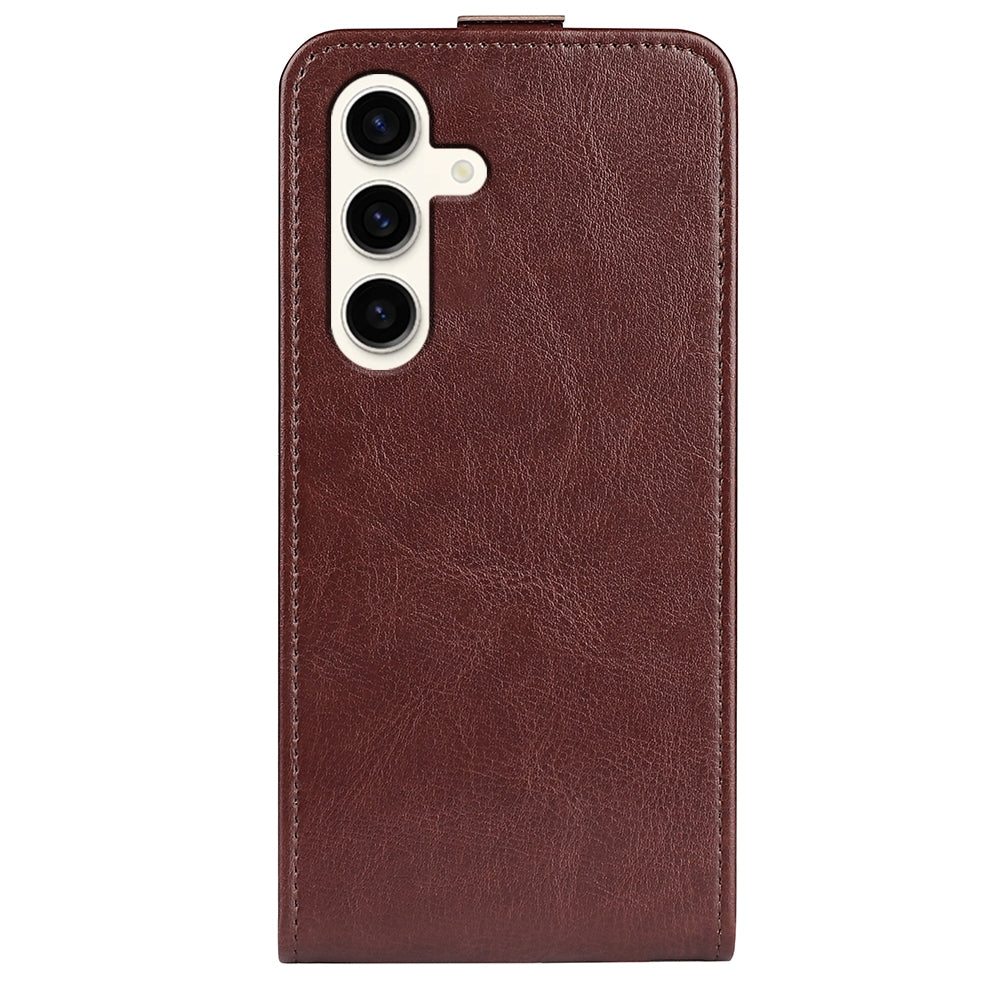 Samsung Galaxy S24+ 5G Texture Vertical Flip Leather Wallet Case with Card Slot, PU TPU Shockproof Protective Cover, Anti-Drop Magnetic Folio Phone Case