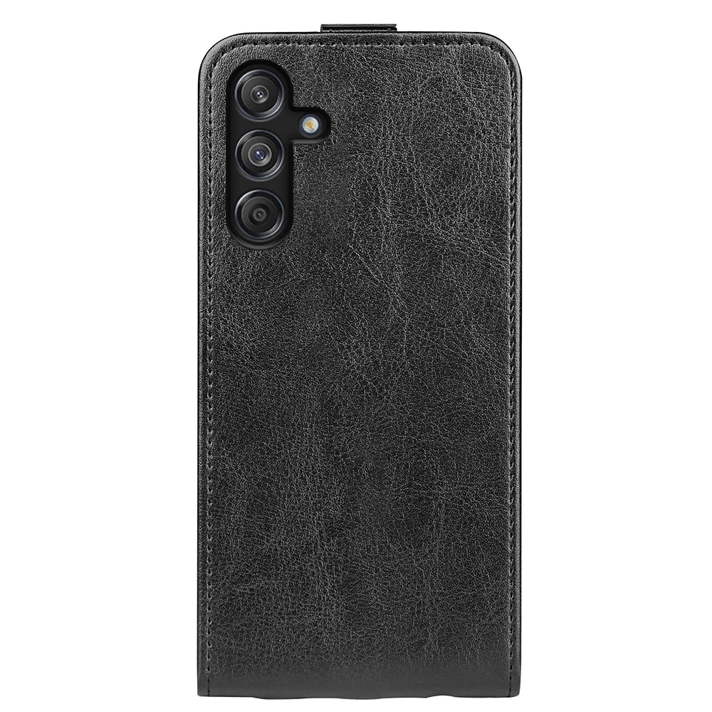 Samsung Galaxy M55 5G Texture Vertical Flip Leather Wallet Case with Card Slot, PU TPU Shockproof Protective Cover, Anti-Drop Magnetic Folio Phone Case