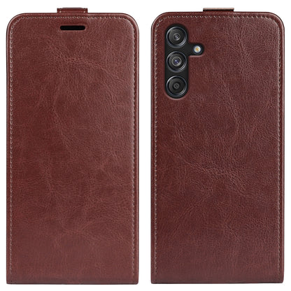 Samsung Galaxy M55 5G Texture Vertical Flip Leather Wallet Case with Card Slot, PU TPU Shockproof Protective Cover, Anti-Drop Magnetic Folio Phone Case