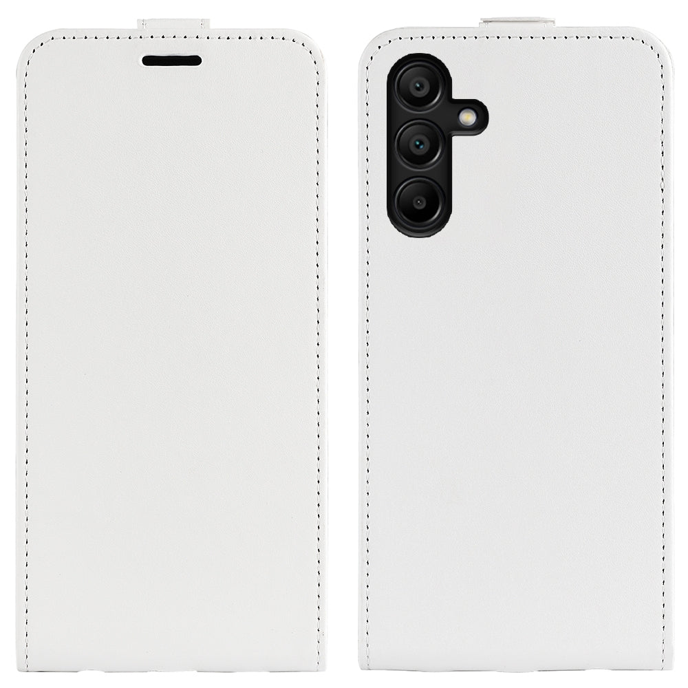 Samsung Galaxy M15 5G Texture Vertical Flip Leather Wallet Case with Card Slot, PU TPU Shockproof Protective Cover, Anti-Drop Magnetic Folio Phone Case