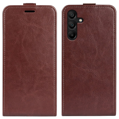 Samsung Galaxy M15 5G Texture Vertical Flip Leather Wallet Case with Card Slot, PU TPU Shockproof Protective Cover, Anti-Drop Magnetic Folio Phone Case