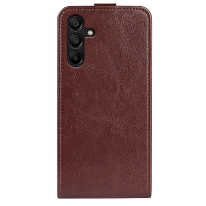 Samsung Galaxy M15 5G Texture Vertical Flip Leather Wallet Case with Card Slot, PU TPU Shockproof Protective Cover, Anti-Drop Magnetic Folio Phone Case