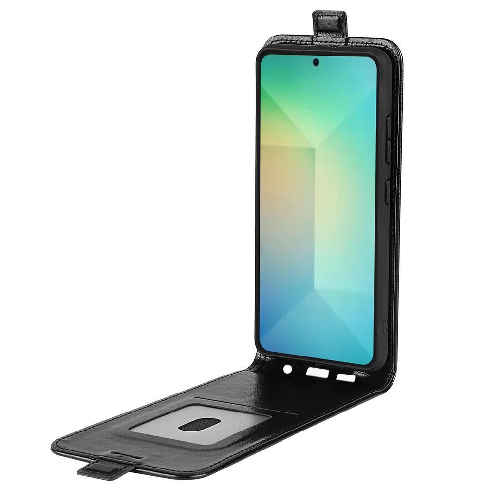 Samsung Galaxy S25 5G Texture Vertical Flip Leather Wallet Case with Card Slot, PU TPU Shockproof Protective Cover, Anti-Drop Magnetic Folio Phone Case