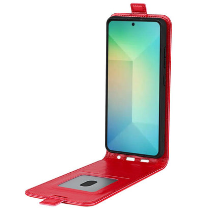 Samsung Galaxy S25 5G Texture Vertical Flip Leather Wallet Case with Card Slot, PU TPU Shockproof Protective Cover, Anti-Drop Magnetic Folio Phone Case