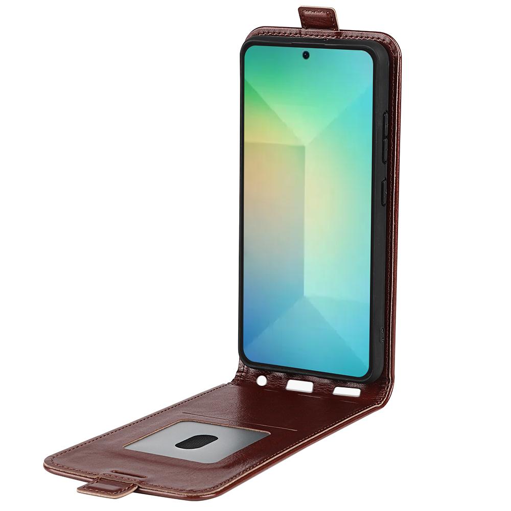 Samsung Galaxy S25 5G Texture Vertical Flip Leather Wallet Case with Card Slot, PU TPU Shockproof Protective Cover, Anti-Drop Magnetic Folio Phone Case