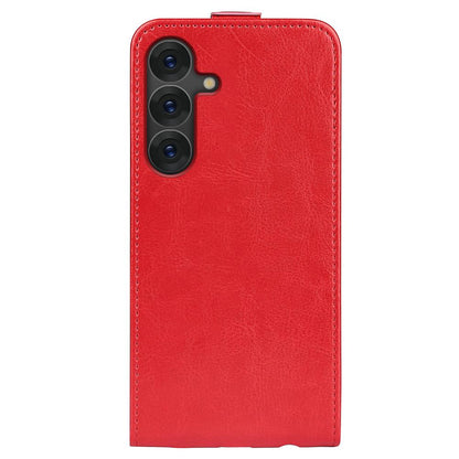 Samsung Galaxy S25+ 5G Texture Vertical Flip Leather Wallet Case with Card Slot, PU TPU Shockproof Protective Cover, Anti-Drop Magnetic Folio Phone Case