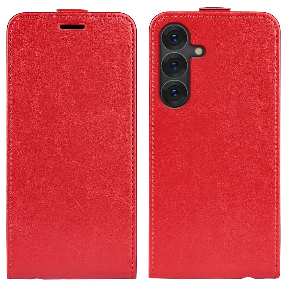 Samsung Galaxy S25 Ultra 5G Texture Vertical Flip Leather Wallet Case with Card Slot, PU TPU Shockproof Protective Cover, Anti-Drop Magnetic Folio Phone Case