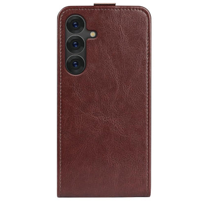 Samsung Galaxy S25 Ultra 5G Texture Vertical Flip Leather Wallet Case with Card Slot, PU TPU Shockproof Protective Cover, Anti-Drop Magnetic Folio Phone Case