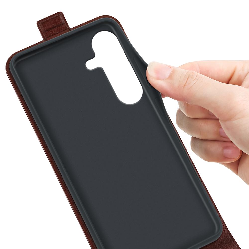 Samsung Galaxy S25 Ultra 5G Texture Vertical Flip Leather Wallet Case with Card Slot, PU TPU Shockproof Protective Cover, Anti-Drop Magnetic Folio Phone Case