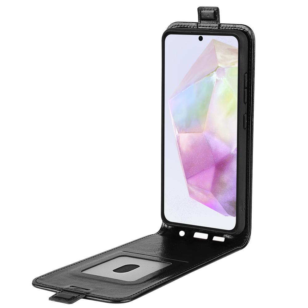 Samsung Galaxy A36 Texture Vertical Flip Leather Wallet Case with Card Slot, PU TPU Shockproof Protective Cover, Anti-Drop Magnetic Folio Phone Case