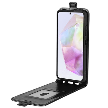 Samsung Galaxy A36 Texture Vertical Flip Leather Wallet Case with Card Slot, PU TPU Shockproof Protective Cover, Anti-Drop Magnetic Folio Phone Case