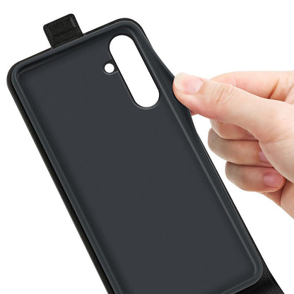 Samsung Galaxy A26 5G Texture Vertical Flip Leather Wallet Case with Card Slot, PU TPU Shockproof Protective Cover, Anti-Drop Magnetic Folio Phone Case
