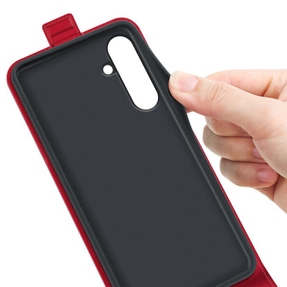 Samsung Galaxy A26 5G Texture Vertical Flip Leather Wallet Case with Card Slot, PU TPU Shockproof Protective Cover, Anti-Drop Magnetic Folio Phone Case