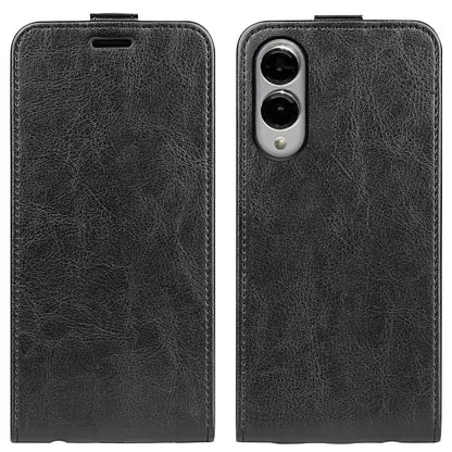 Samsung Galaxy S25 Edge 5G Texture Vertical Flip Leather Wallet Case with Card Slot, PU TPU Shockproof Protective Cover, Anti-Drop Magnetic Folio Phone Case