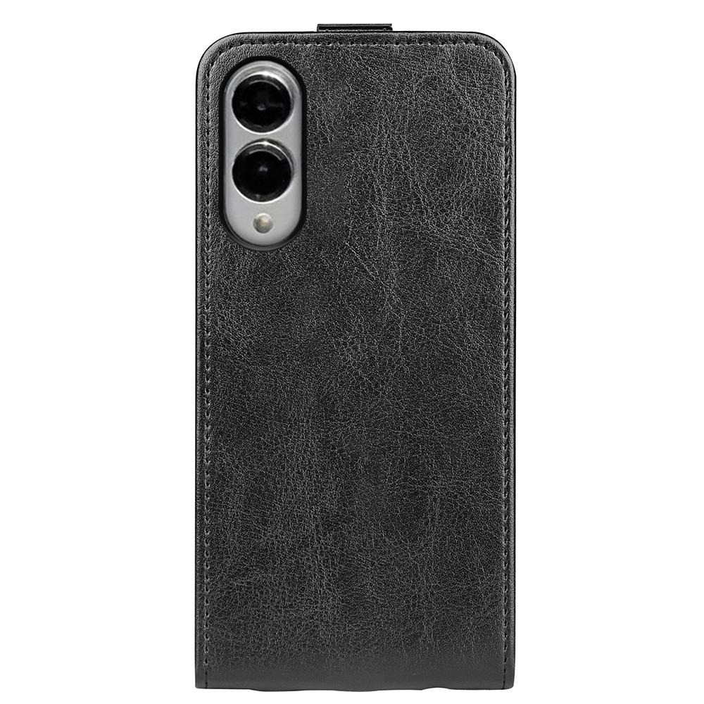 Samsung Galaxy S25 Edge 5G Texture Vertical Flip Leather Wallet Case with Card Slot, PU TPU Shockproof Protective Cover, Anti-Drop Magnetic Folio Phone Case