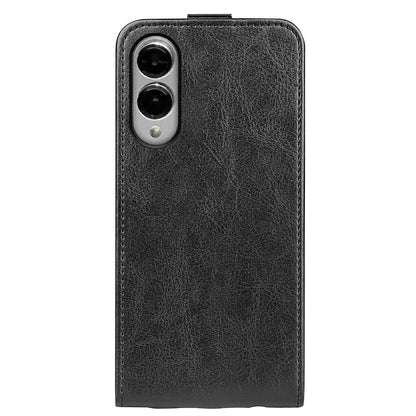 Samsung Galaxy S25 Edge 5G Texture Vertical Flip Leather Wallet Case with Card Slot, PU TPU Shockproof Protective Cover, Anti-Drop Magnetic Folio Phone Case