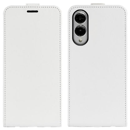 Samsung Galaxy S25 Edge 5G Texture Vertical Flip Leather Wallet Case with Card Slot, PU TPU Shockproof Protective Cover, Anti-Drop Magnetic Folio Phone Case