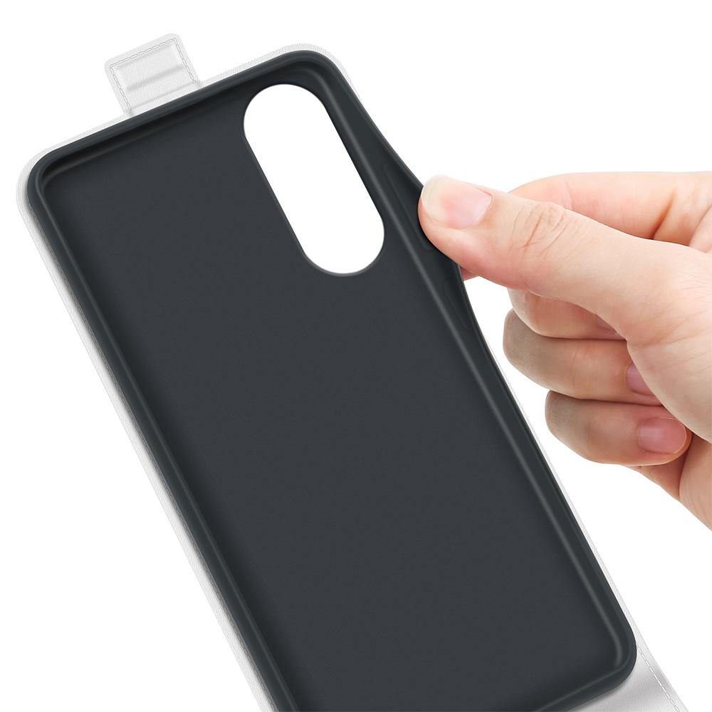 Samsung Galaxy S25 Edge 5G Texture Vertical Flip Leather Wallet Case with Card Slot, PU TPU Shockproof Protective Cover, Anti-Drop Magnetic Folio Phone Case